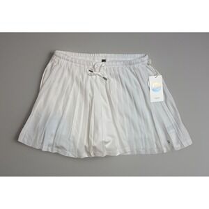 Vuori Women's Clementine Pleated Skirt White Sporty Athletic Skort Size Medium